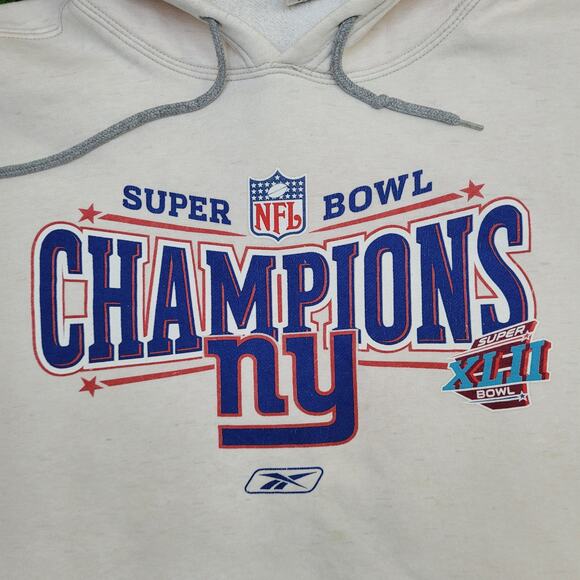 New-York Giants Hoodie Large 25x28 Super-Bowl XLII - Picture 10 of 16